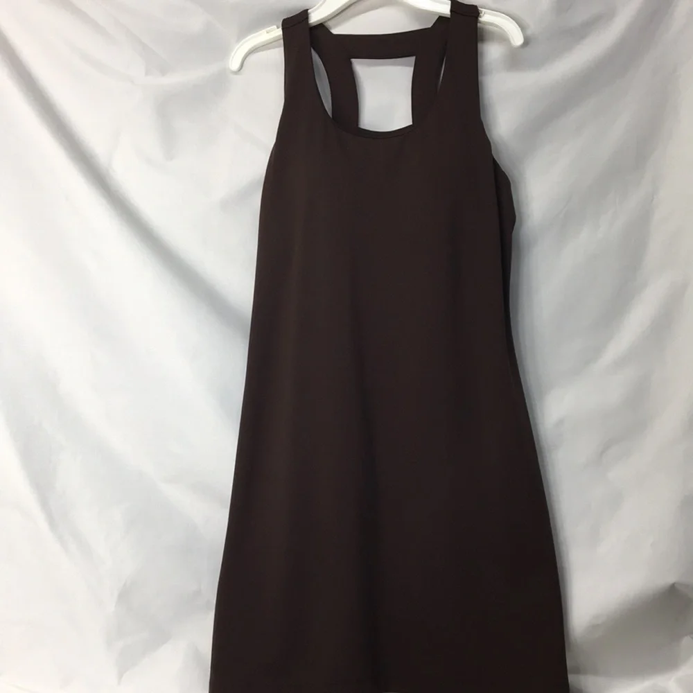 Athleta Women’s Brown Whirlwind Racerback Dress Size S Like-NEW Condition - Picture 1 of 10